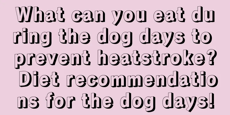What can you eat during the dog days to prevent heatstroke? Diet recommendations for the dog days!