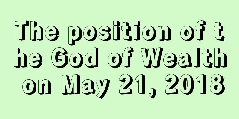The position of the God of Wealth on May 21, 2018