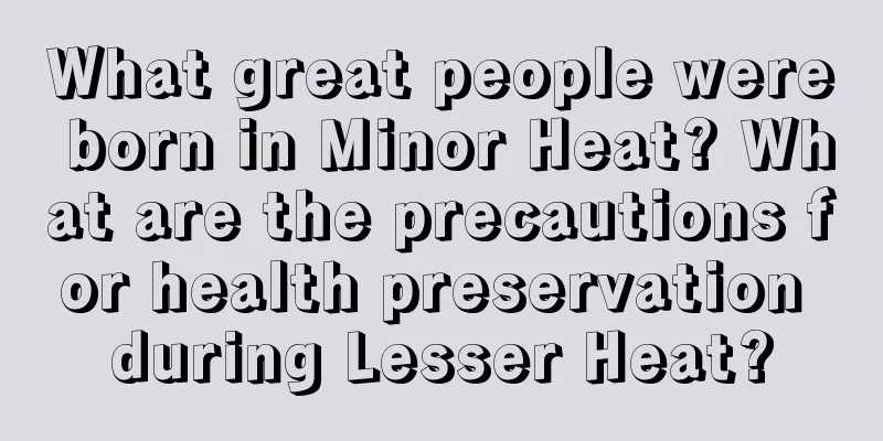 What great people were born in Minor Heat? What are the precautions for health preservation during Lesser Heat?