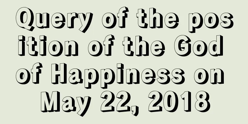 Query of the position of the God of Happiness on May 22, 2018