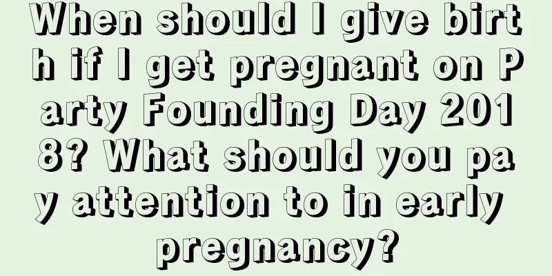 When should I give birth if I get pregnant on Party Founding Day 2018? What should you pay attention to in early pregnancy?