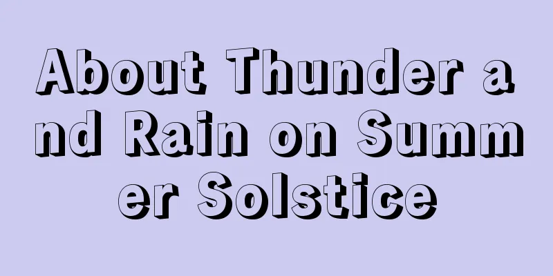 About Thunder and Rain on Summer Solstice