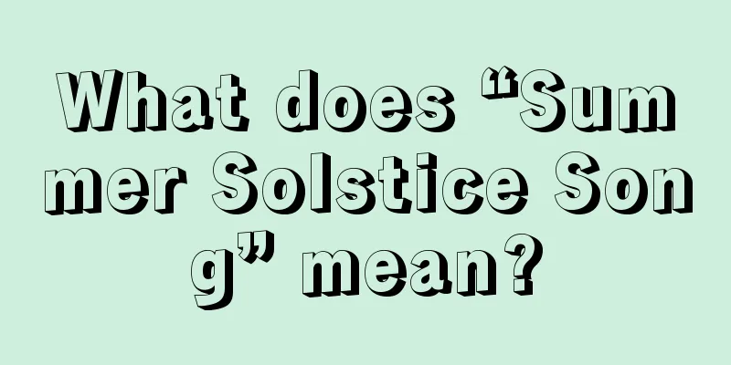 What does “Summer Solstice Song” mean?