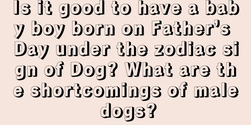 Is it good to have a baby boy born on Father’s Day under the zodiac sign of Dog? What are the shortcomings of male dogs?