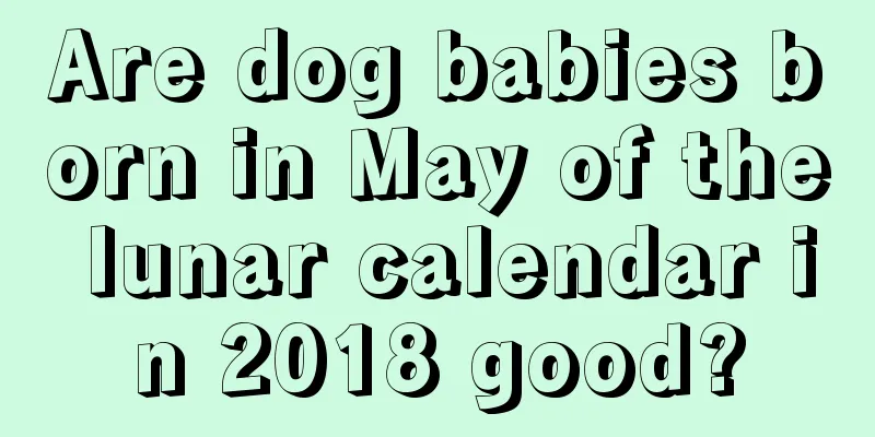 Are dog babies born in May of the lunar calendar in 2018 good?