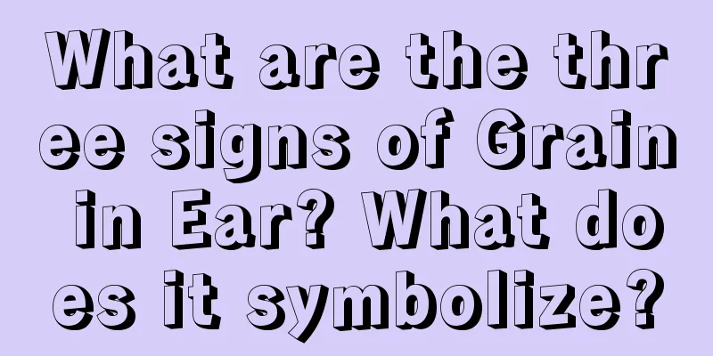 What are the three signs of Grain in Ear? What does it symbolize?