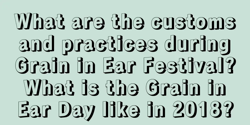 What are the customs and practices during Grain in Ear Festival? What is the Grain in Ear Day like in 2018?