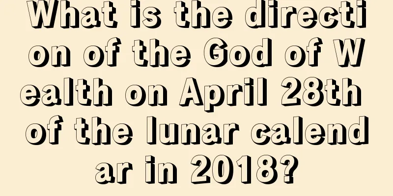 What is the direction of the God of Wealth on April 28th of the lunar calendar in 2018?