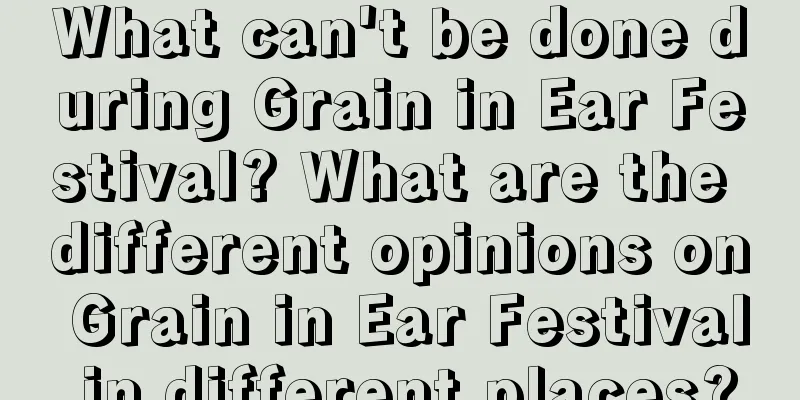 What can't be done during Grain in Ear Festival? What are the different opinions on Grain in Ear Festival in different places?