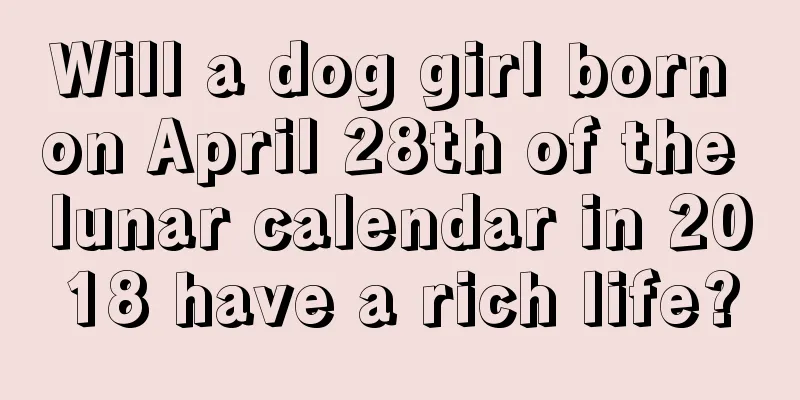 Will a dog girl born on April 28th of the lunar calendar in 2018 have a rich life?