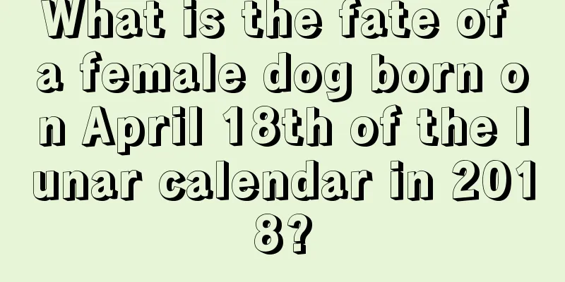 What is the fate of a female dog born on April 18th of the lunar calendar in 2018?