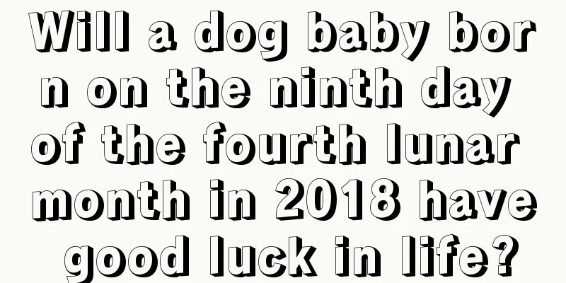 Will a dog baby born on the ninth day of the fourth lunar month in 2018 have good luck in life?