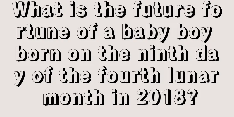 What is the future fortune of a baby boy born on the ninth day of the fourth lunar month in 2018?
