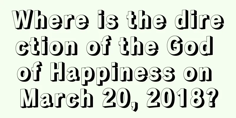 Where is the direction of the God of Happiness on March 20, 2018?