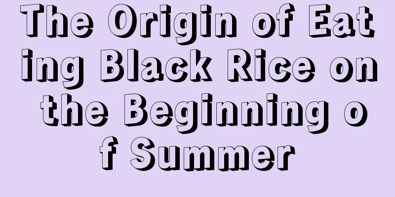 The Origin of Eating Black Rice on the Beginning of Summer