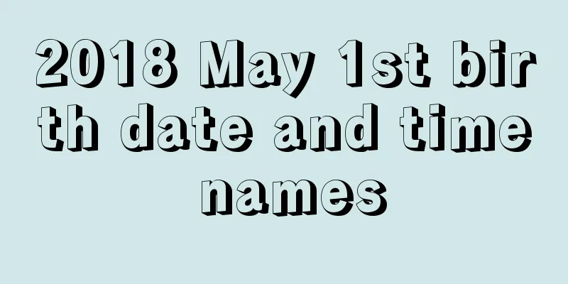2018 May 1st birth date and time names