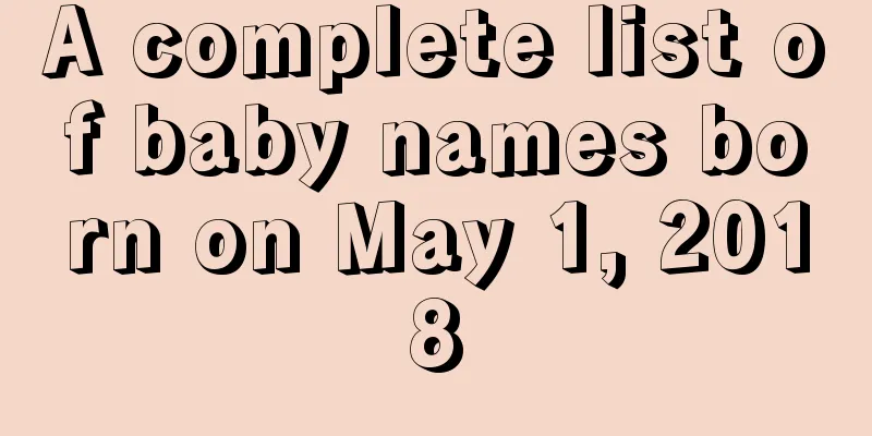A complete list of baby names born on May 1, 2018