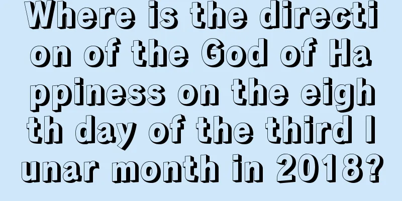 Where is the direction of the God of Happiness on the eighth day of the third lunar month in 2018?