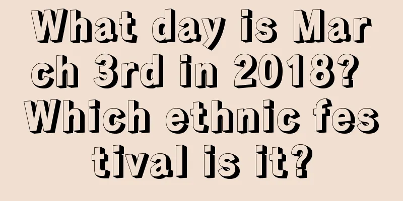 What day is March 3rd in 2018? Which ethnic festival is it?
