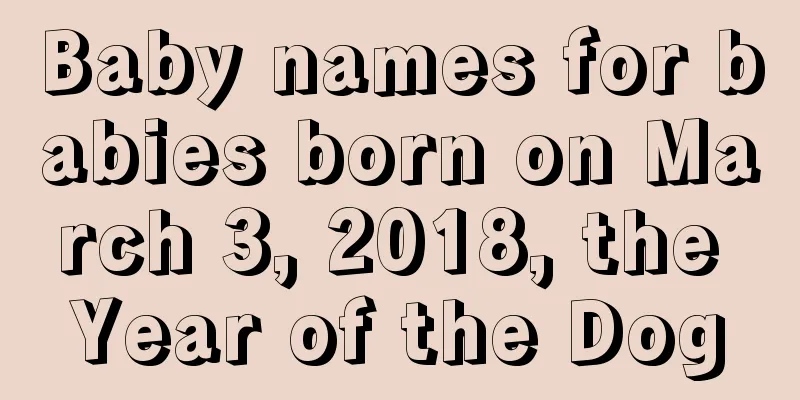 Baby names for babies born on March 3, 2018, the Year of the Dog