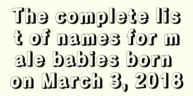 The complete list of names for male babies born on March 3, 2018