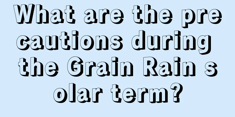 What are the precautions during the Grain Rain solar term?