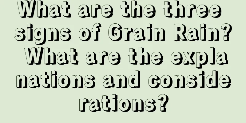 What are the three signs of Grain Rain? What are the explanations and considerations?