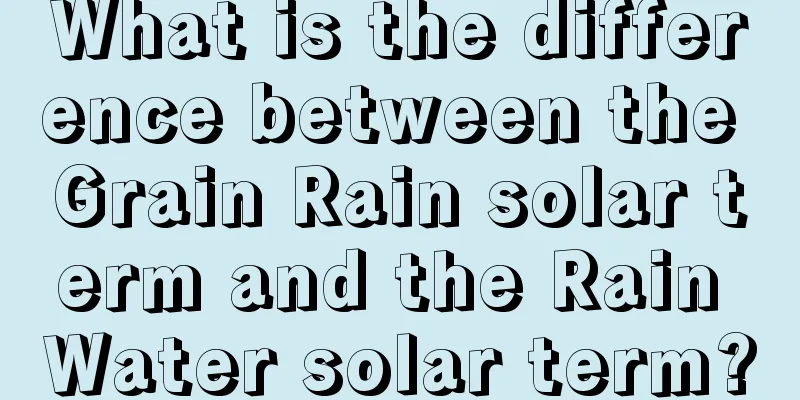 What is the difference between the Grain Rain solar term and the Rain Water solar term?