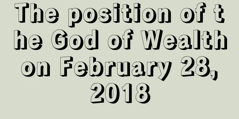 The position of the God of Wealth on February 28, 2018