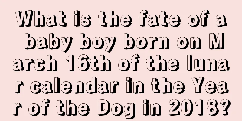 What is the fate of a baby boy born on March 16th of the lunar calendar in the Year of the Dog in 2018?