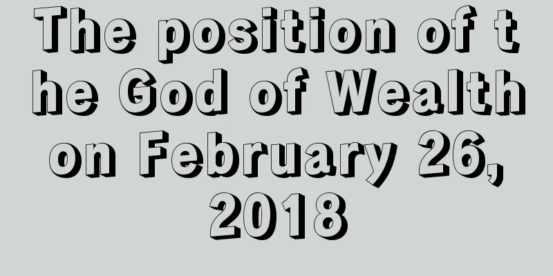 The position of the God of Wealth on February 26, 2018