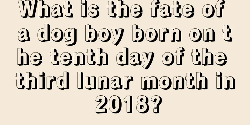 What is the fate of a dog boy born on the tenth day of the third lunar month in 2018?