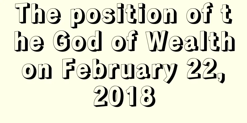 The position of the God of Wealth on February 22, 2018