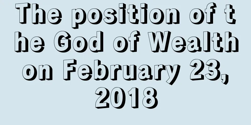 The position of the God of Wealth on February 23, 2018