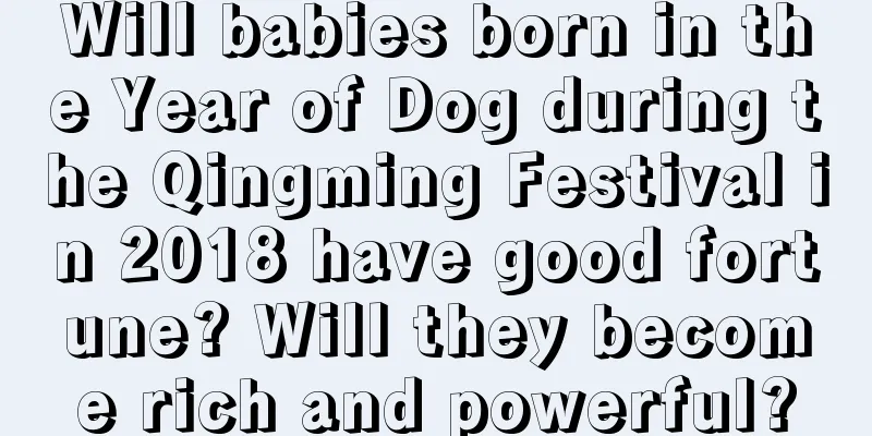 Will babies born in the Year of Dog during the Qingming Festival in 2018 have good fortune? Will they become rich and powerful?