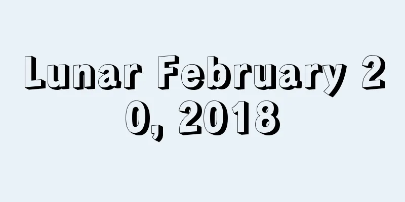Lunar February 20, 2018