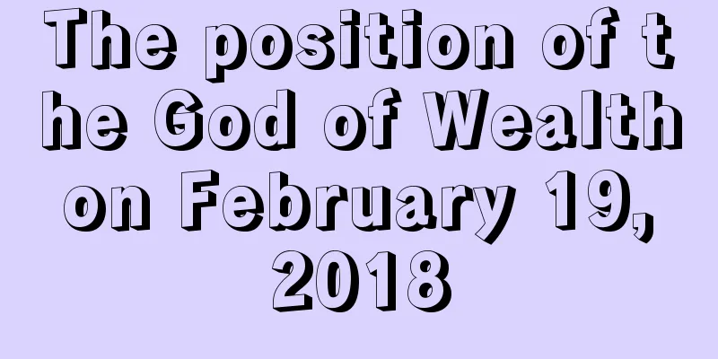 The position of the God of Wealth on February 19, 2018