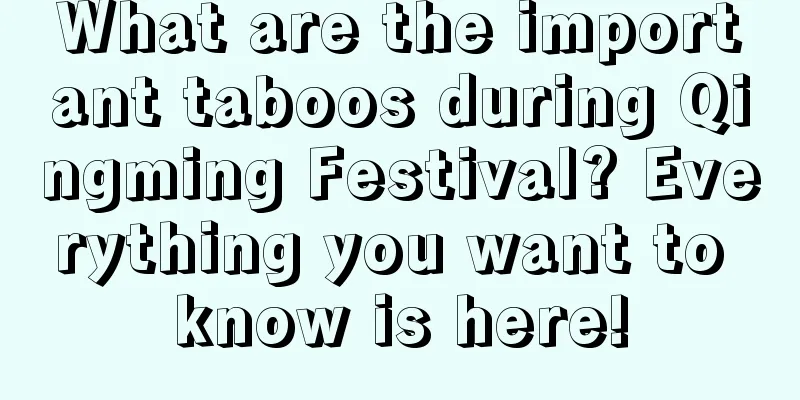 What are the important taboos during Qingming Festival? Everything you want to know is here!