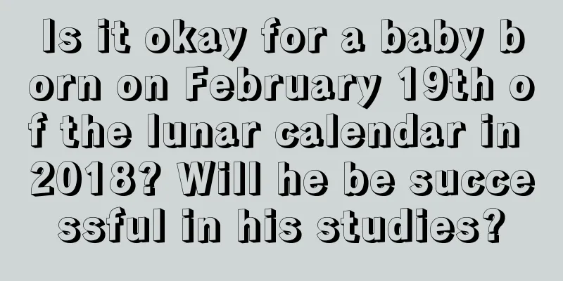 Is it okay for a baby born on February 19th of the lunar calendar in 2018? Will he be successful in his studies?