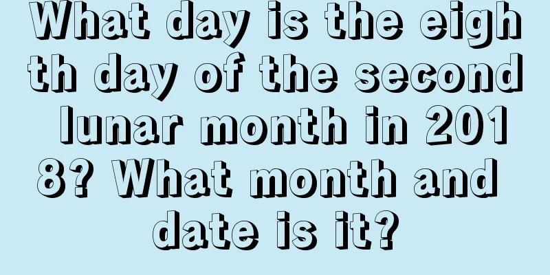 What day is the eighth day of the second lunar month in 2018? What month and date is it?