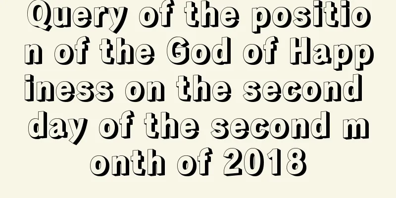 Query of the position of the God of Happiness on the second day of the second month of 2018