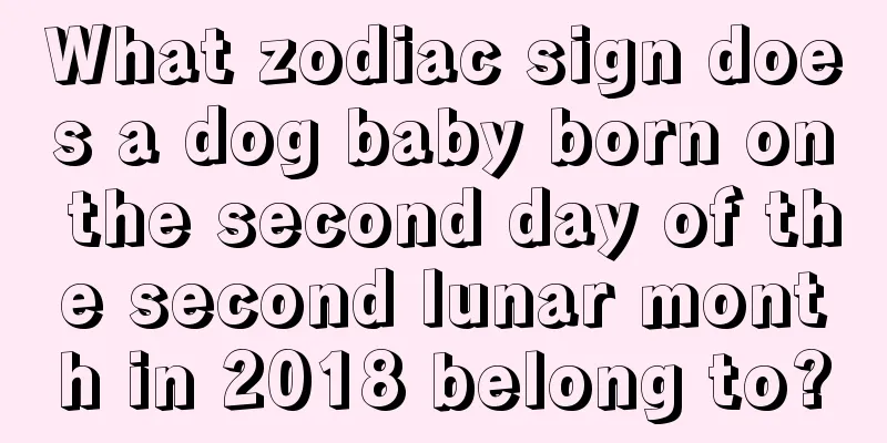 What zodiac sign does a dog baby born on the second day of the second lunar month in 2018 belong to?