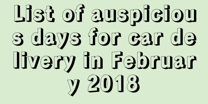 List of auspicious days for car delivery in February 2018