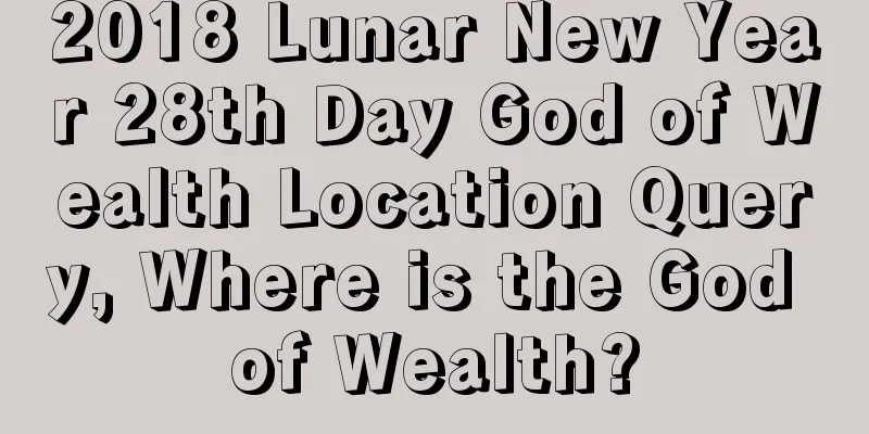 2018 Lunar New Year 28th Day God of Wealth Location Query, Where is the God of Wealth?