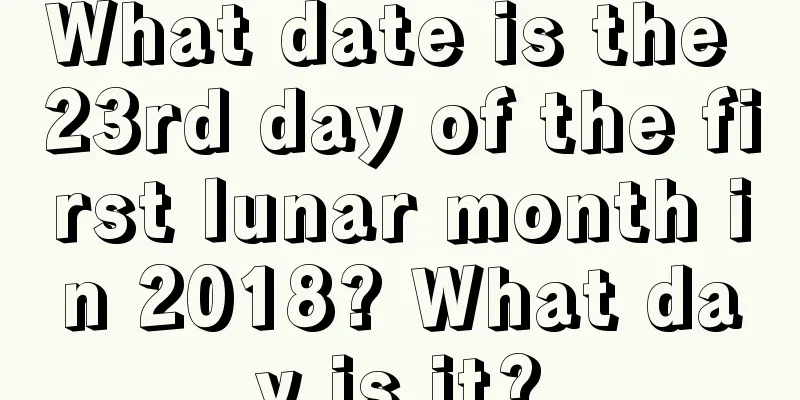 What date is the 23rd day of the first lunar month in 2018? What day is it?
