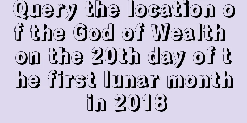 Query the location of the God of Wealth on the 20th day of the first lunar month in 2018