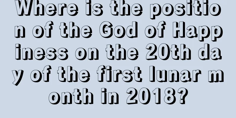 Where is the position of the God of Happiness on the 20th day of the first lunar month in 2018?