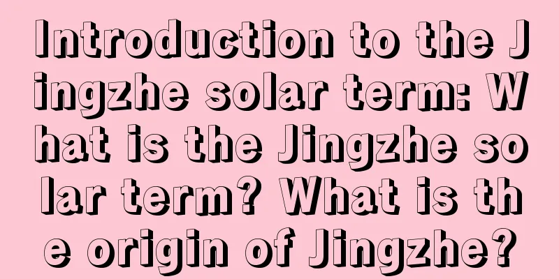 Introduction to the Jingzhe solar term: What is the Jingzhe solar term? What is the origin of Jingzhe?