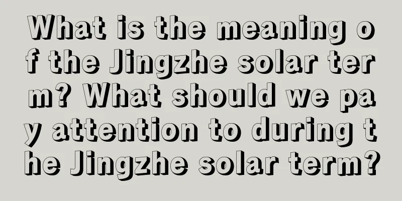 What is the meaning of the Jingzhe solar term? What should we pay attention to during the Jingzhe solar term?