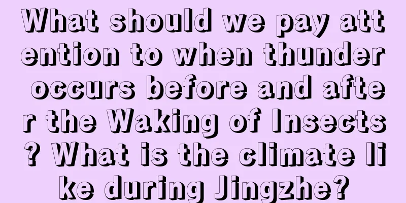 What should we pay attention to when thunder occurs before and after the Waking of Insects? What is the climate like during Jingzhe?